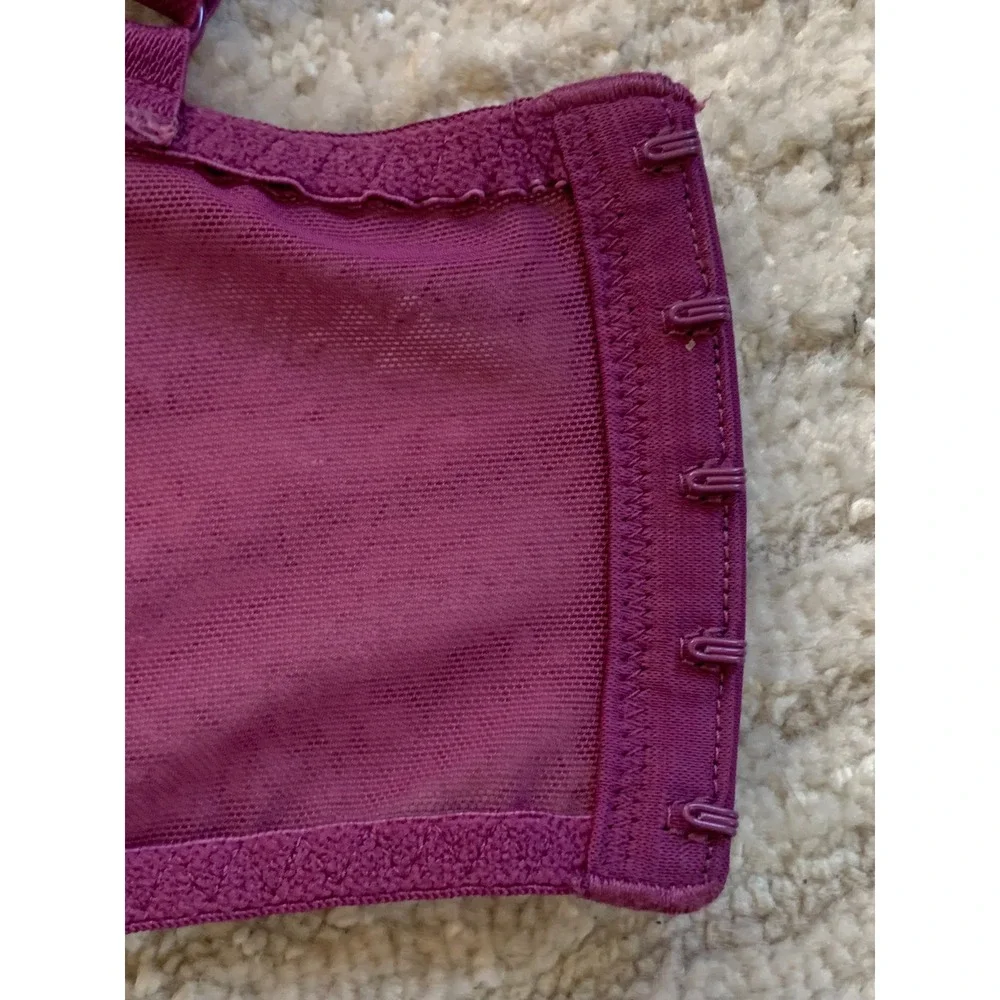 Adore Me Women's Nymphadora Contour Balconette Bra Purple Lace Hearts Size‎ 36B